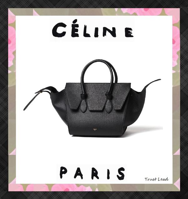 新作 セレブ愛用☆人気商品★CELINE セリーヌ スーパーコピー☆TIE MINI★ハンドバッグ BLACK 175883TKB38NO